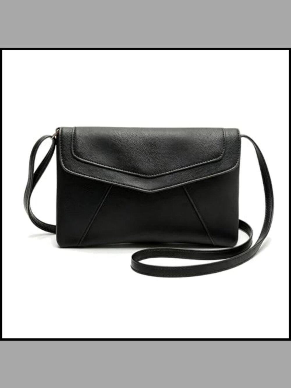 PU Leather Envelope Crossbody Purse Adjustable Strap Zipper Shoulder Bag